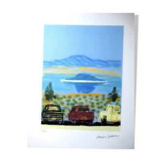 Lithograph by David Hockney, signed and numbered.