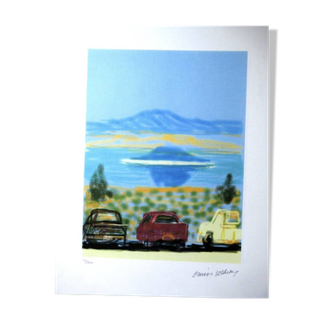 Lithograph by David Hockney, signed and numbered.