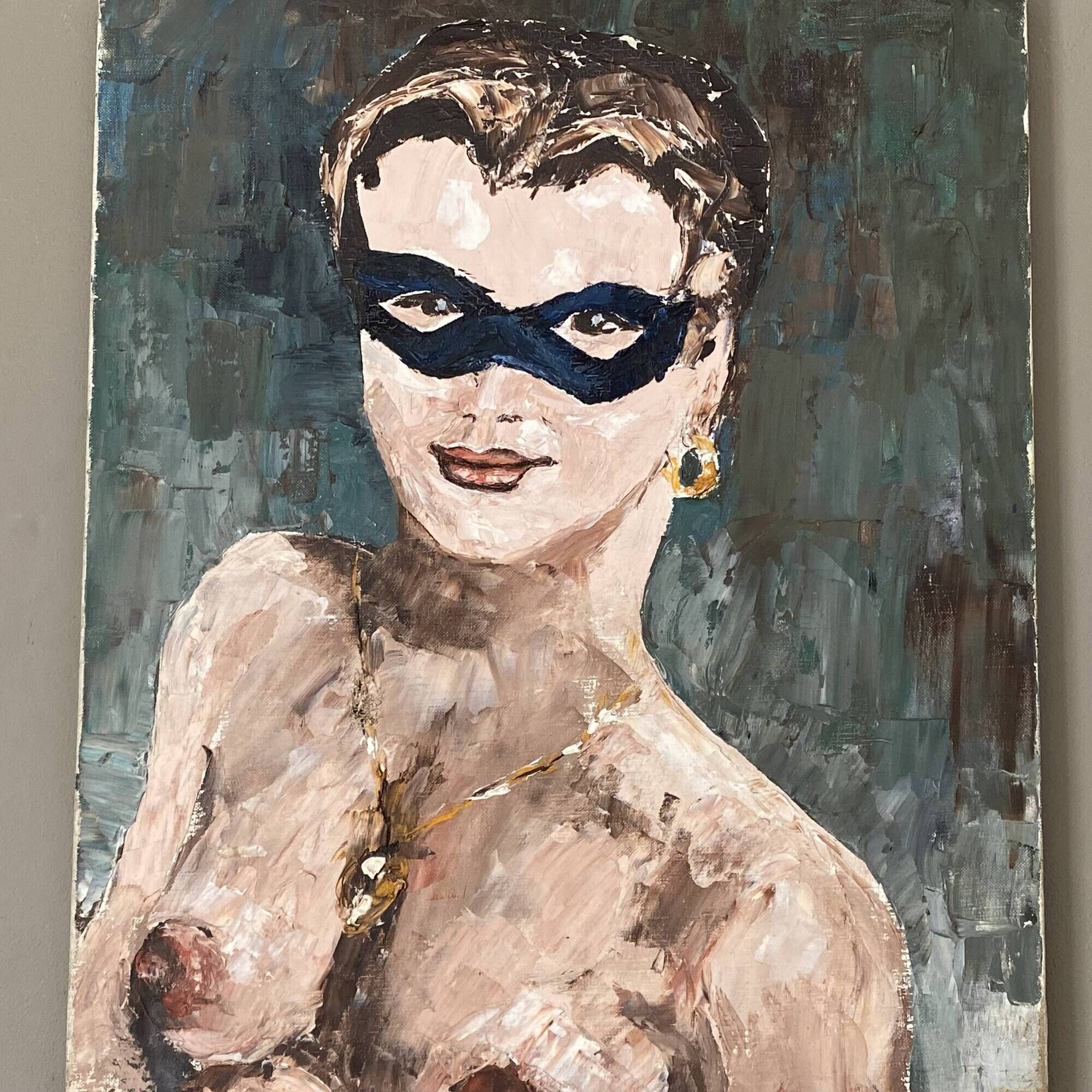 Tableau. 1950. Portrait of a woman. 55x46. Nude.