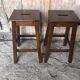 Paire de tabouret bistrot bois années 60 vintage