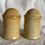 Set salière poivrier grès vintage salt pepper sandstone