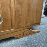 Mid-century vintage Scandinavian 1950s Parisian Art Deco wooden wardrobe