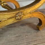 Louis XVI Style Carved and Gilded Wooden Stool Circa 1880