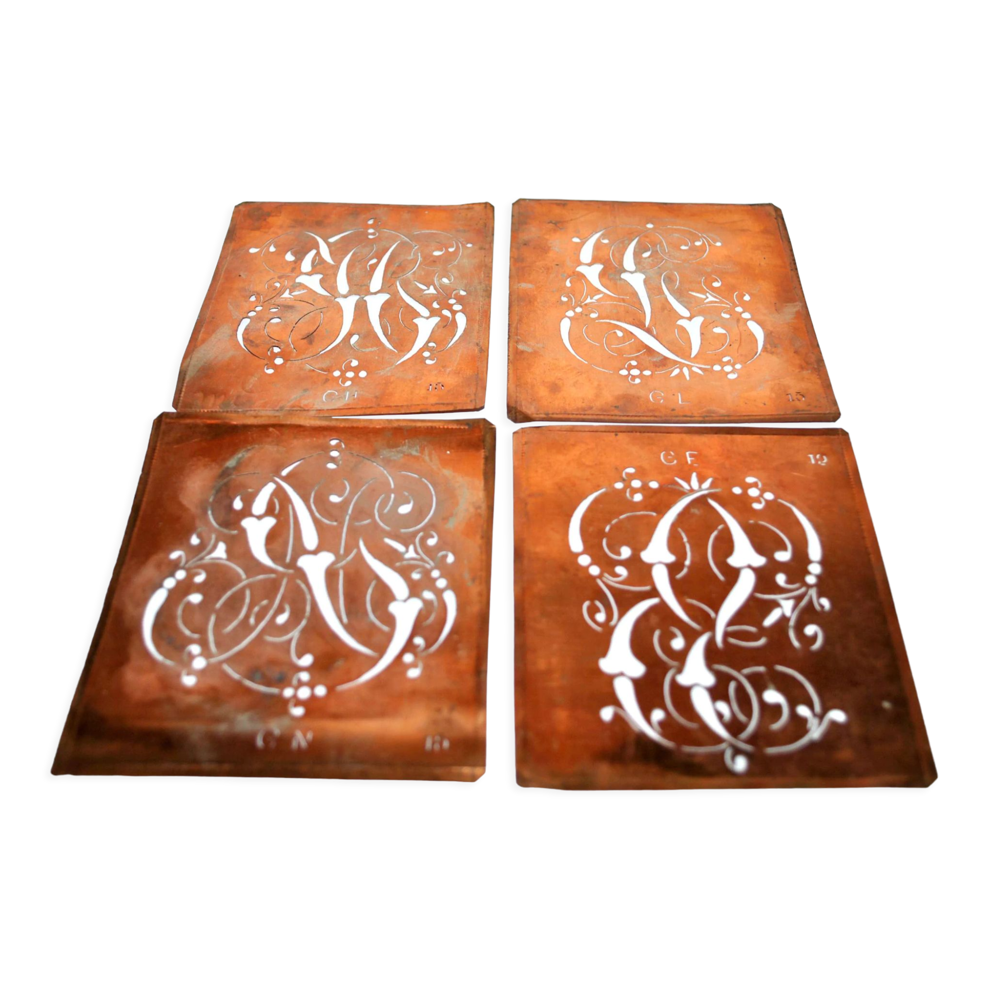 Lot De 4 Pochoirs à Café En Acier Inoxydable Doré - Motifs Créatifs Pour Latte Art, Cappuccino
