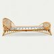 Vintage 1960 rattan basket 90x190