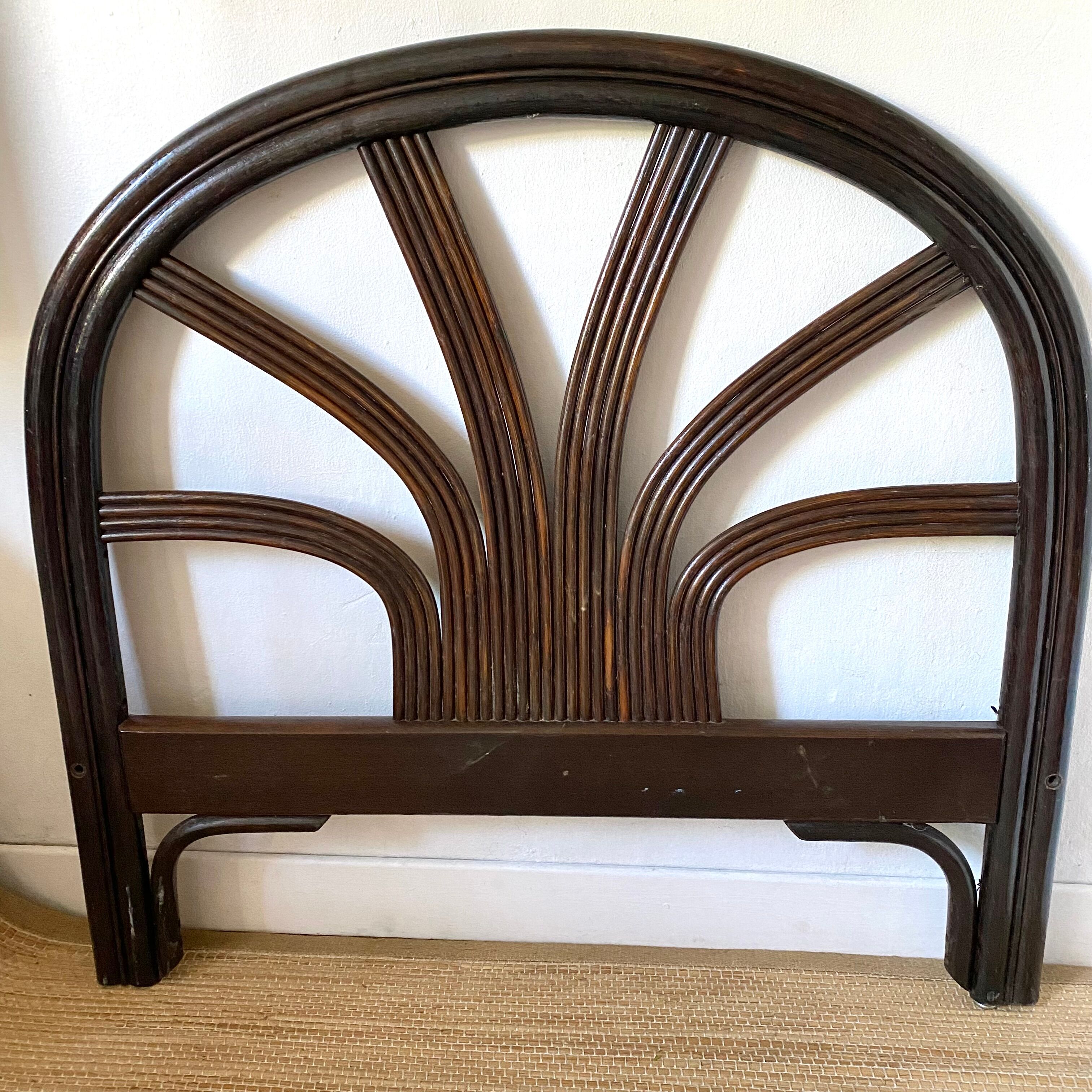 Vintage rattan headboard