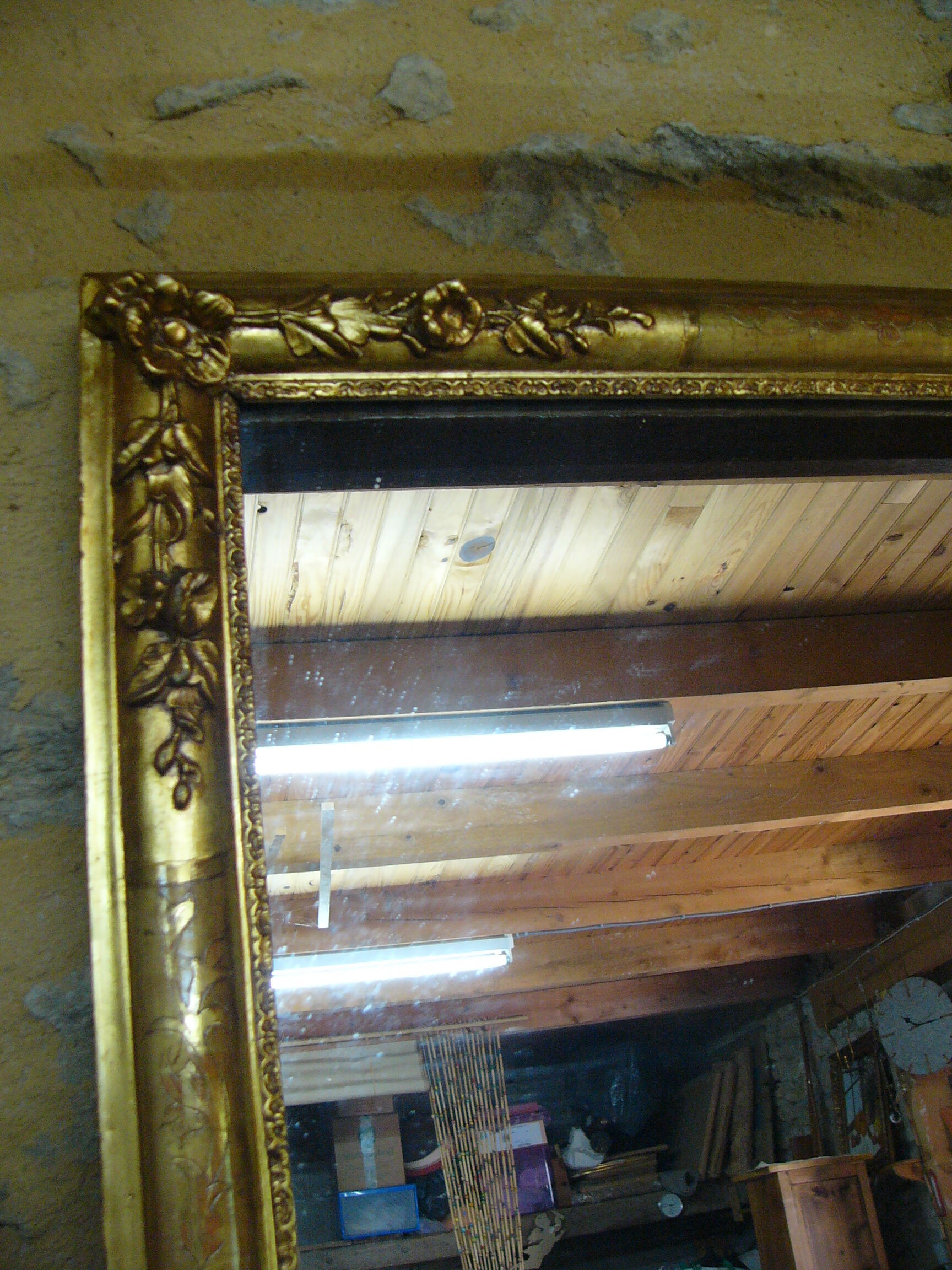 Miroir doré 73x84cm