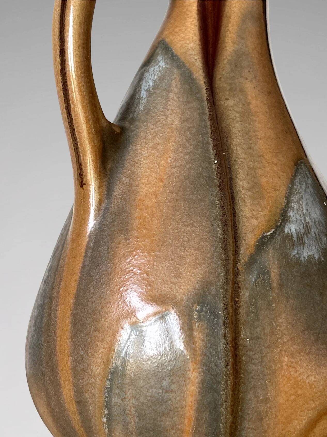 Modernist ceramic enamelled vase pitcher – Thulin Faience, Belgium – model 199 – 1930s/50s