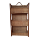 Rattan and wicker wall shelf
