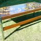 Vintage Ceramic Low Table 1960-70 Abstract Decorations