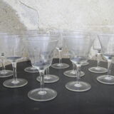 Série de onze verres anciens