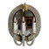 Pair of “trecchia” mirror wall lights, Venice, circa 1950, Murano glass inc.