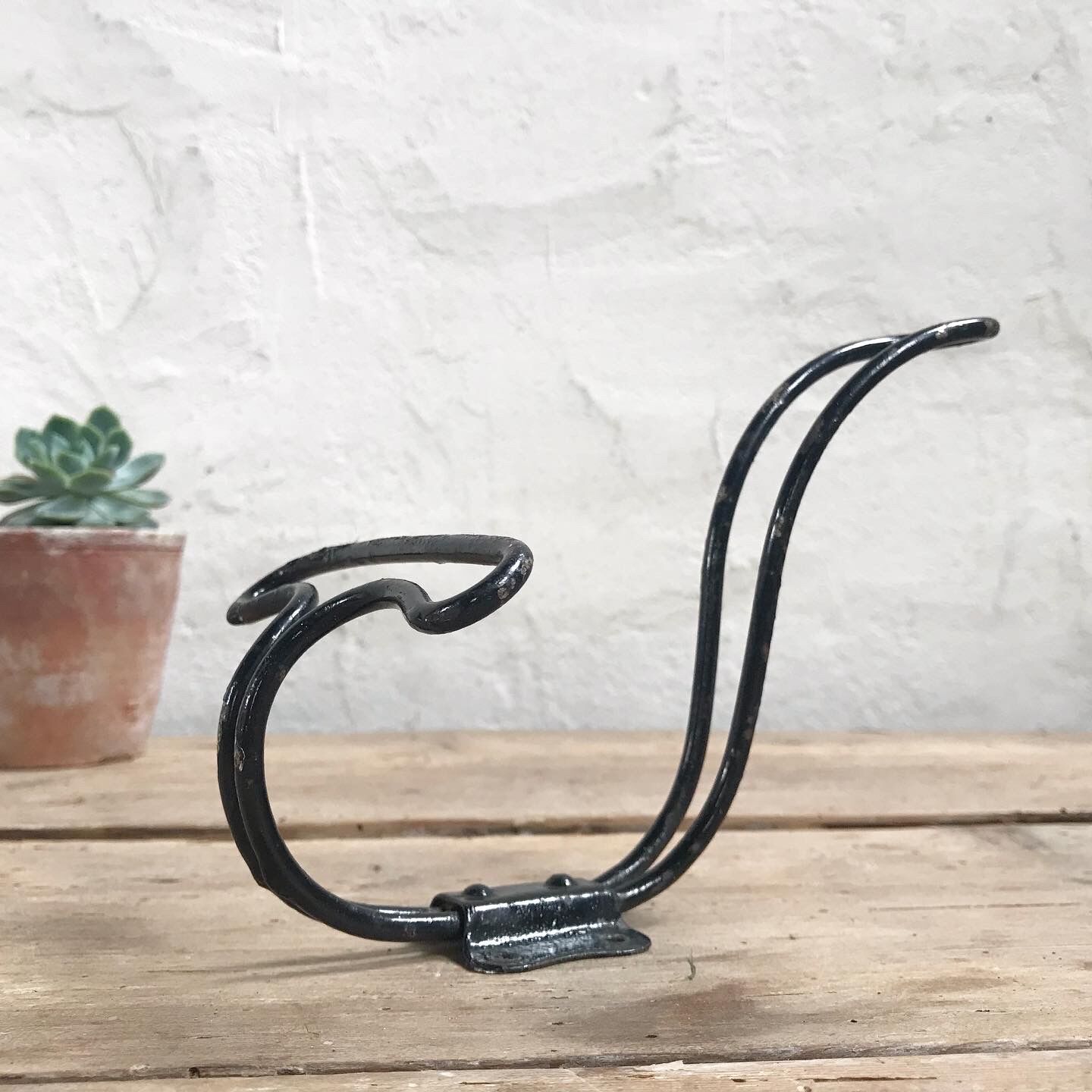 Pair of vintage metal hooks