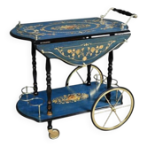 Chariot de service en marqueterie de Sorente, Italie – 1960