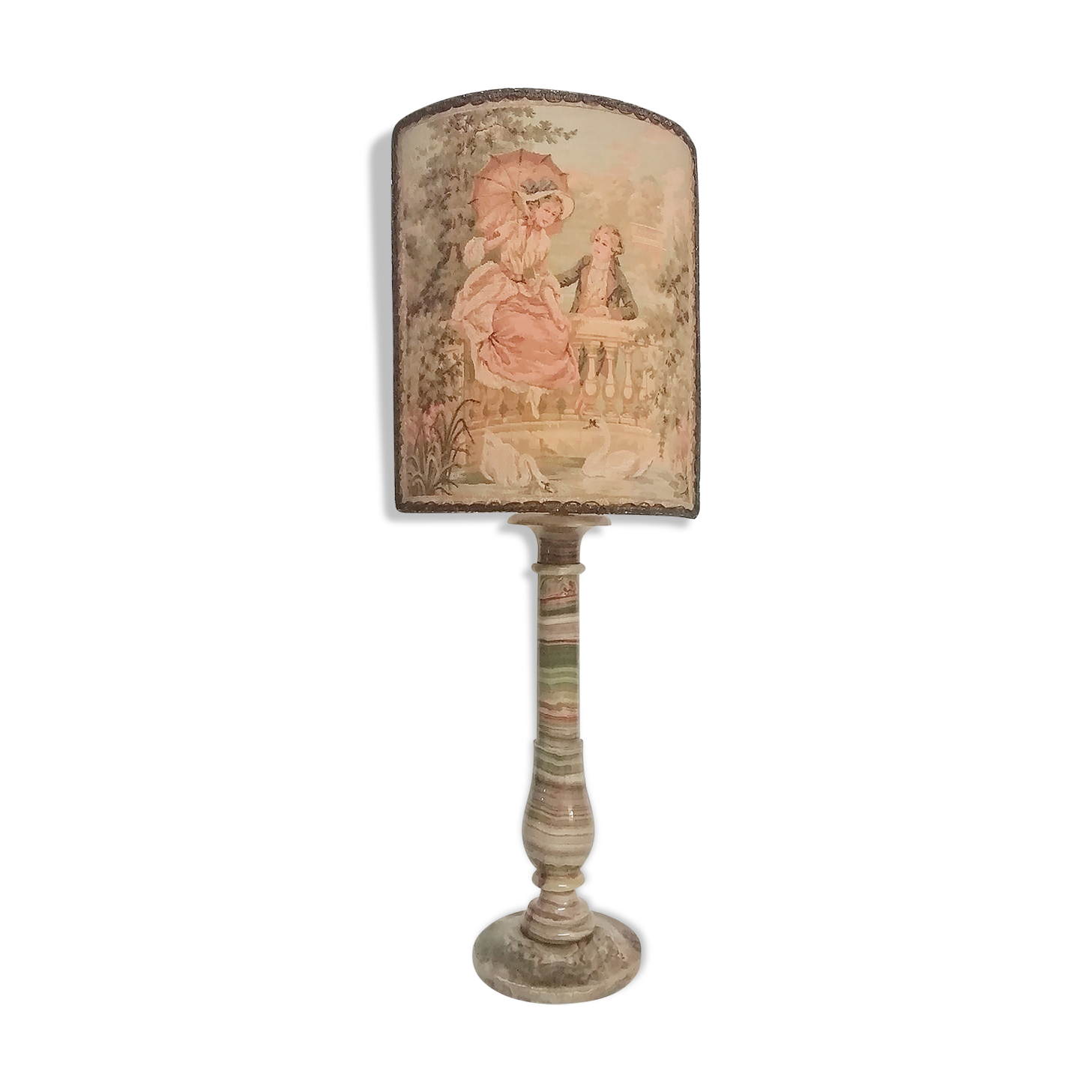 French onyx table lamp. 1950s