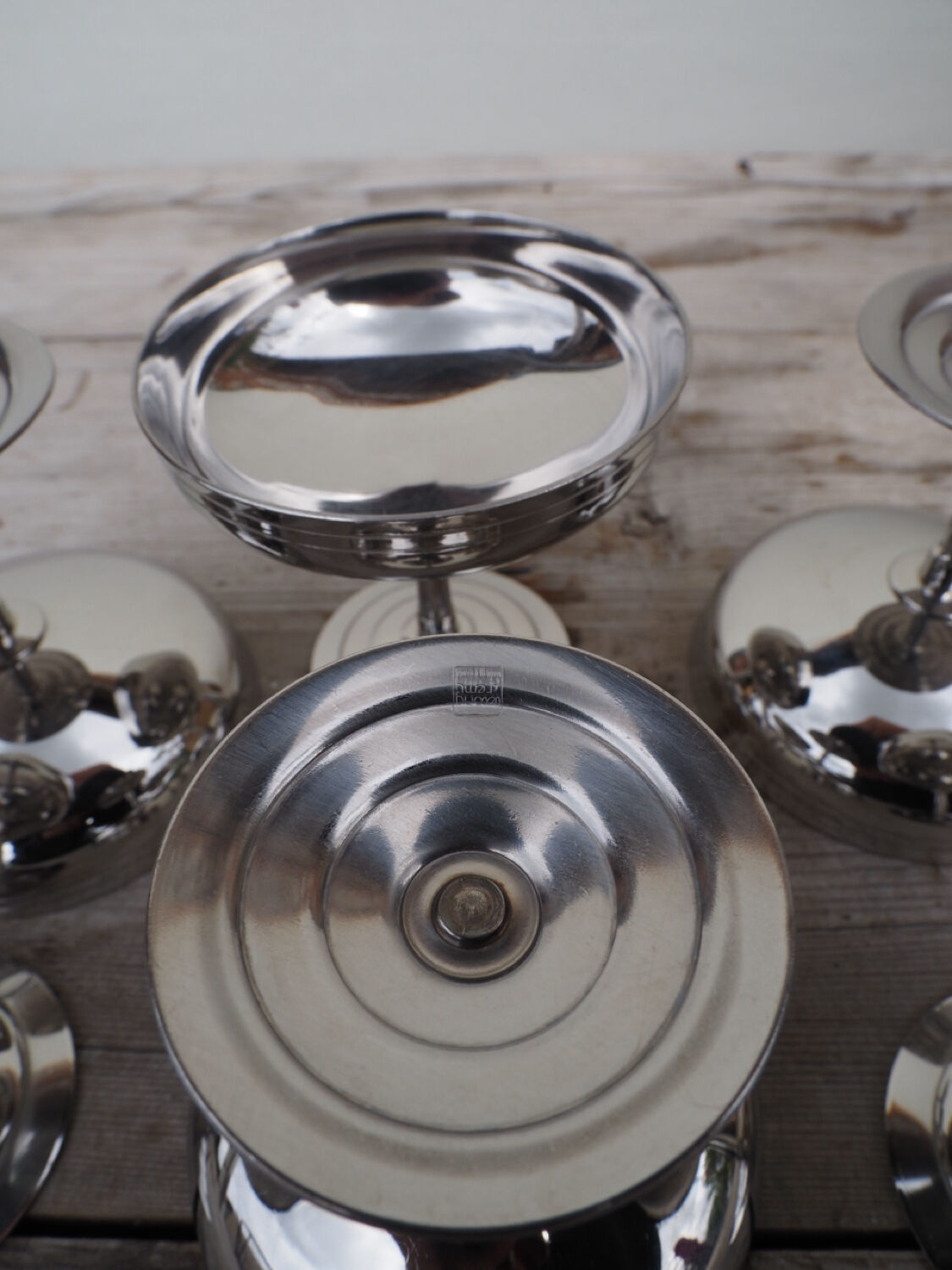 6 Coupes à glace en inox Letang Remy