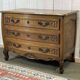 Louis XV style chest of drawers from the 1950s in cherry wood and elm burl