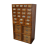 Apothecary cabinet in oak and pine, mid-20th century