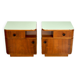 Table de chevet par J. Halabala pour Up Zavody, Tchécoslovaquie, années 1950.