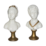 Pair of children bust