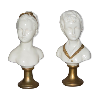 Pair of children bust