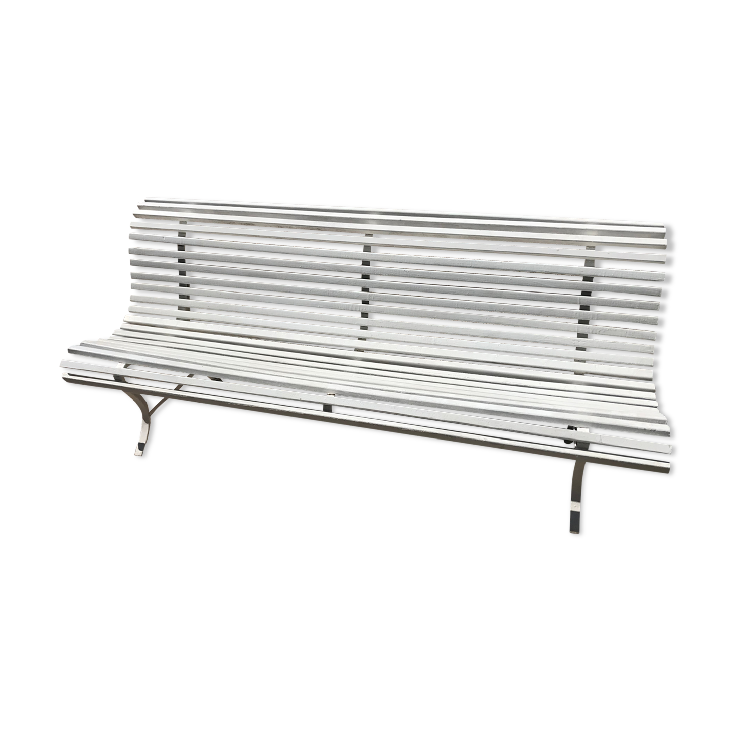 Banc de jardin blanc