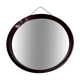 round mirror in smoked plexiglass 70s