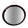 round mirror in smoked plexiglass 70s