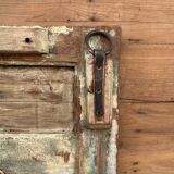 Art Deco patio door in Burmese teak with original patina.