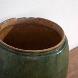 Ancient emerald green enamelled jar (circa 1820) #2