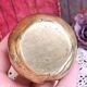 Vintage hammered solid gilded bronze soliflore vase