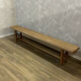 2m20 solid walnut benches, stripped and varnished