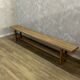 2m20 solid walnut benches, stripped and varnished