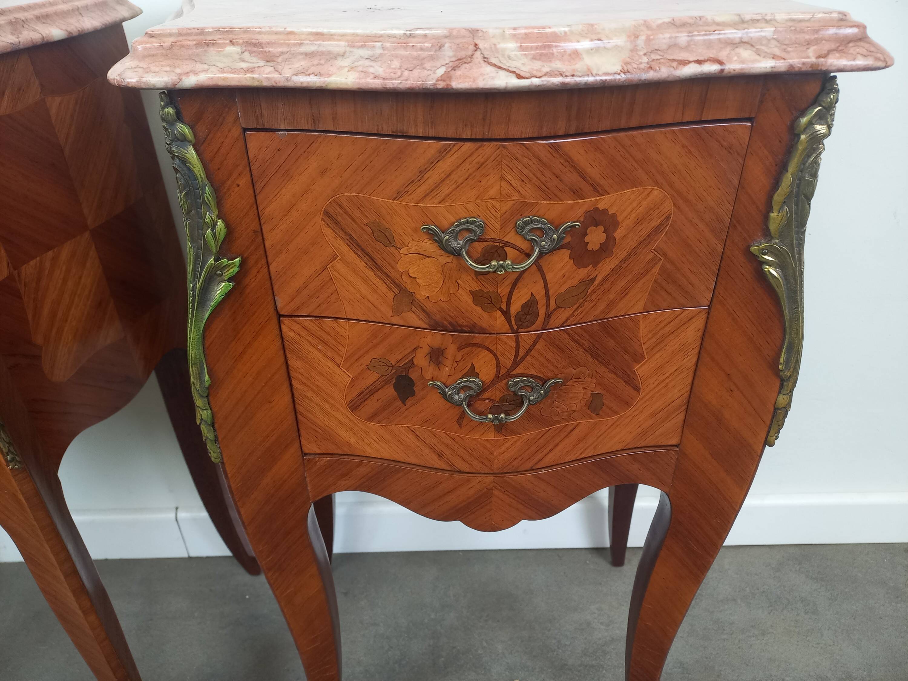 Pair of Louis XV style bedside tables