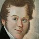 Portrait ancien au pastel d'un gentleman, vers 1830