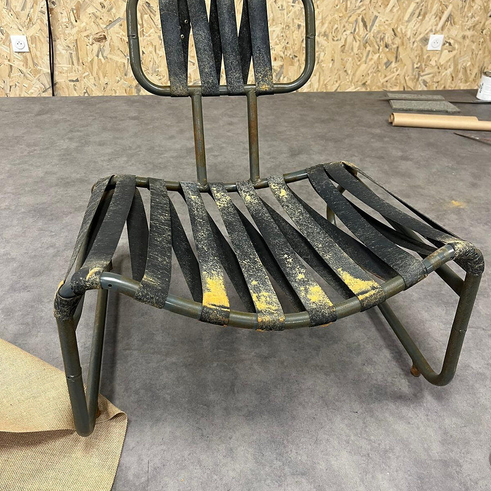 Djinn armchair by Olivier Mourgue reupholstered