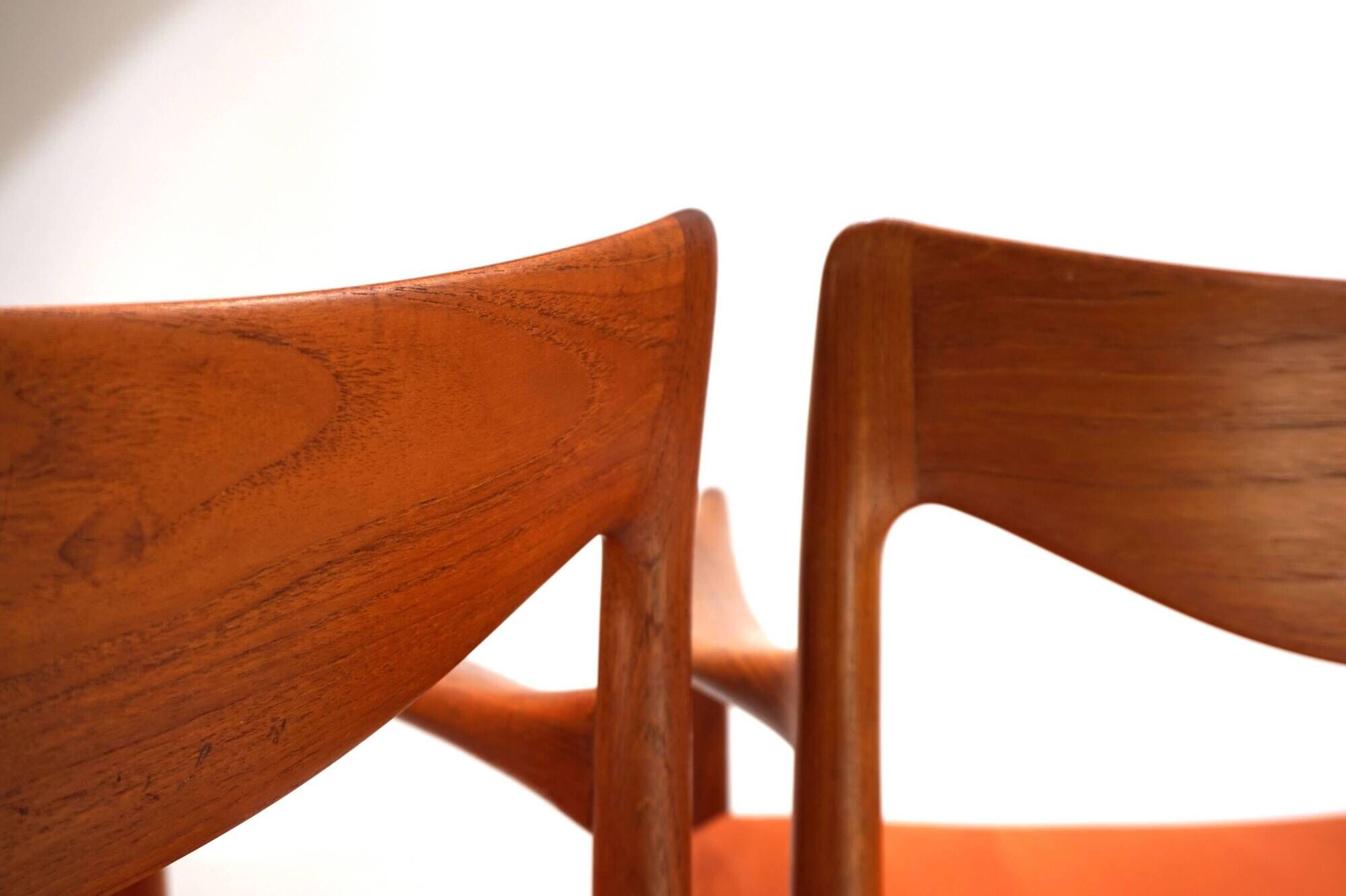 Set of 2 Gustav Bahus Bambi teak chairs by Rolf Rastad & Adolf Relling, 196