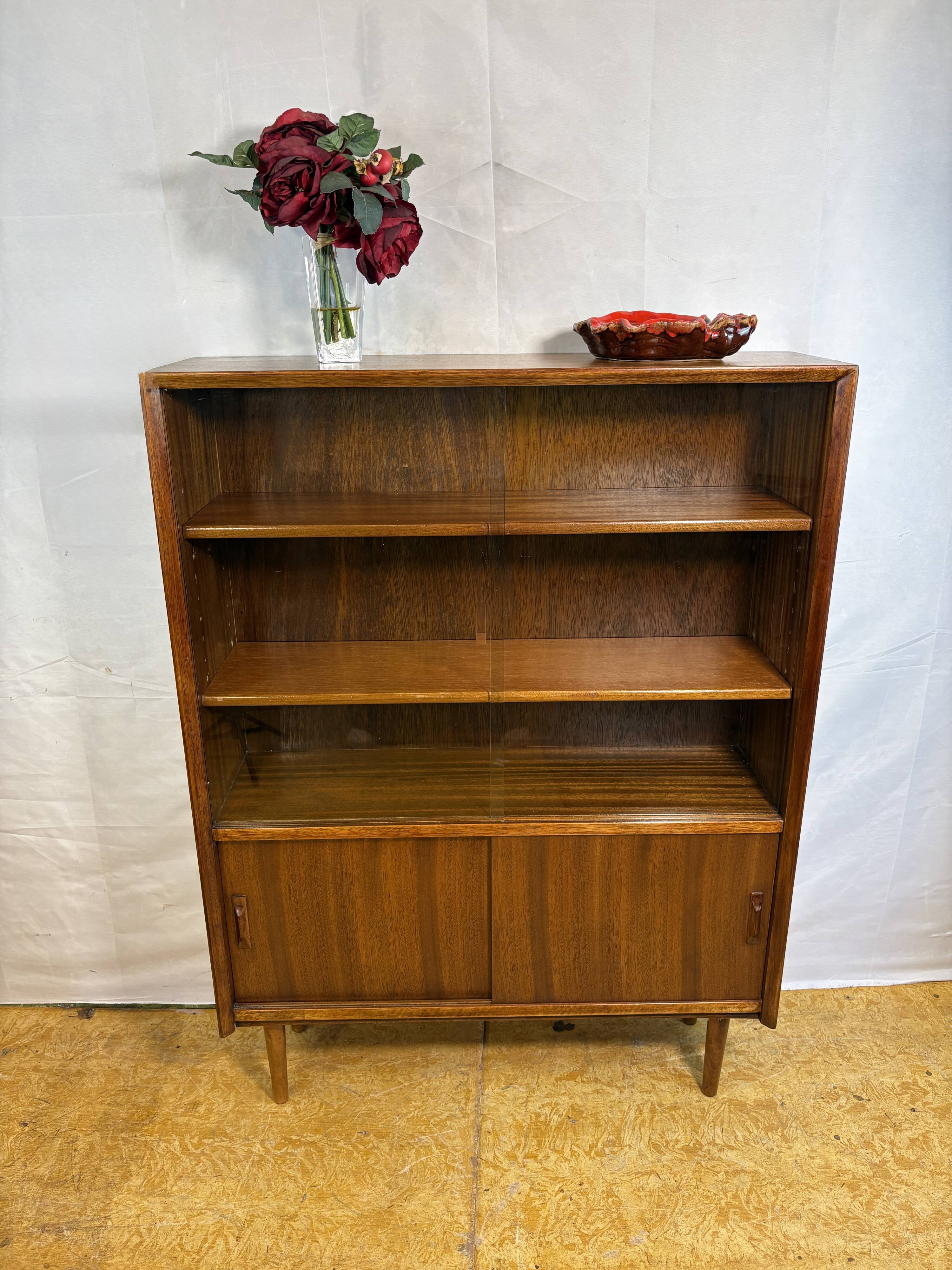 Mid Century Retro Teak Bookcase / Display Cabinet by Herbert E. Gibbs 1960