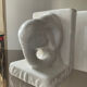 Pair of vintage enamelled ceramic elephant bookends