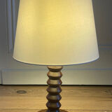 Modernist turned wooden lamp