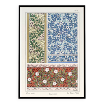 “Wild Rose” poster, after an Art Nouveau lithograph from 1897