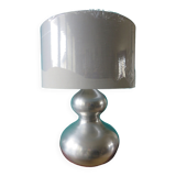 Brushed steel lamp. France 1970