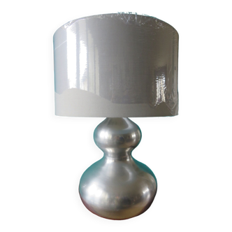 Brushed steel lamp. France 1970