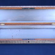 Old embossed leather glove box decorated scenes