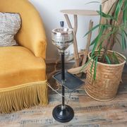 Vintage standing ashtray with tablet and 50s magazine door
