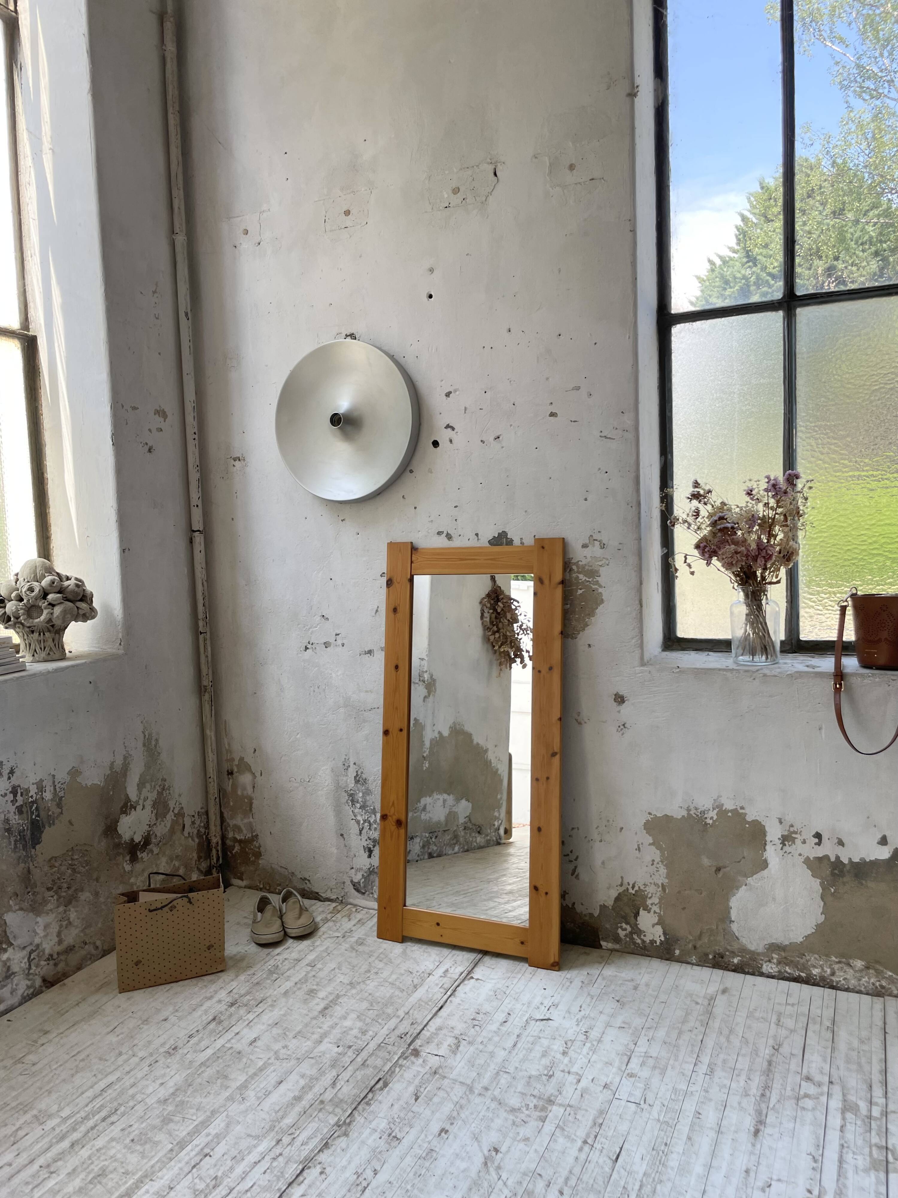 80s pine mirror