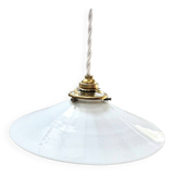 Suspension/baladeuse ancienne opaline blanche art déco 1930