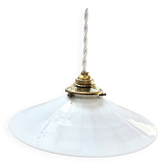 Old white opaline art deco pendant/walking lamp 1930
