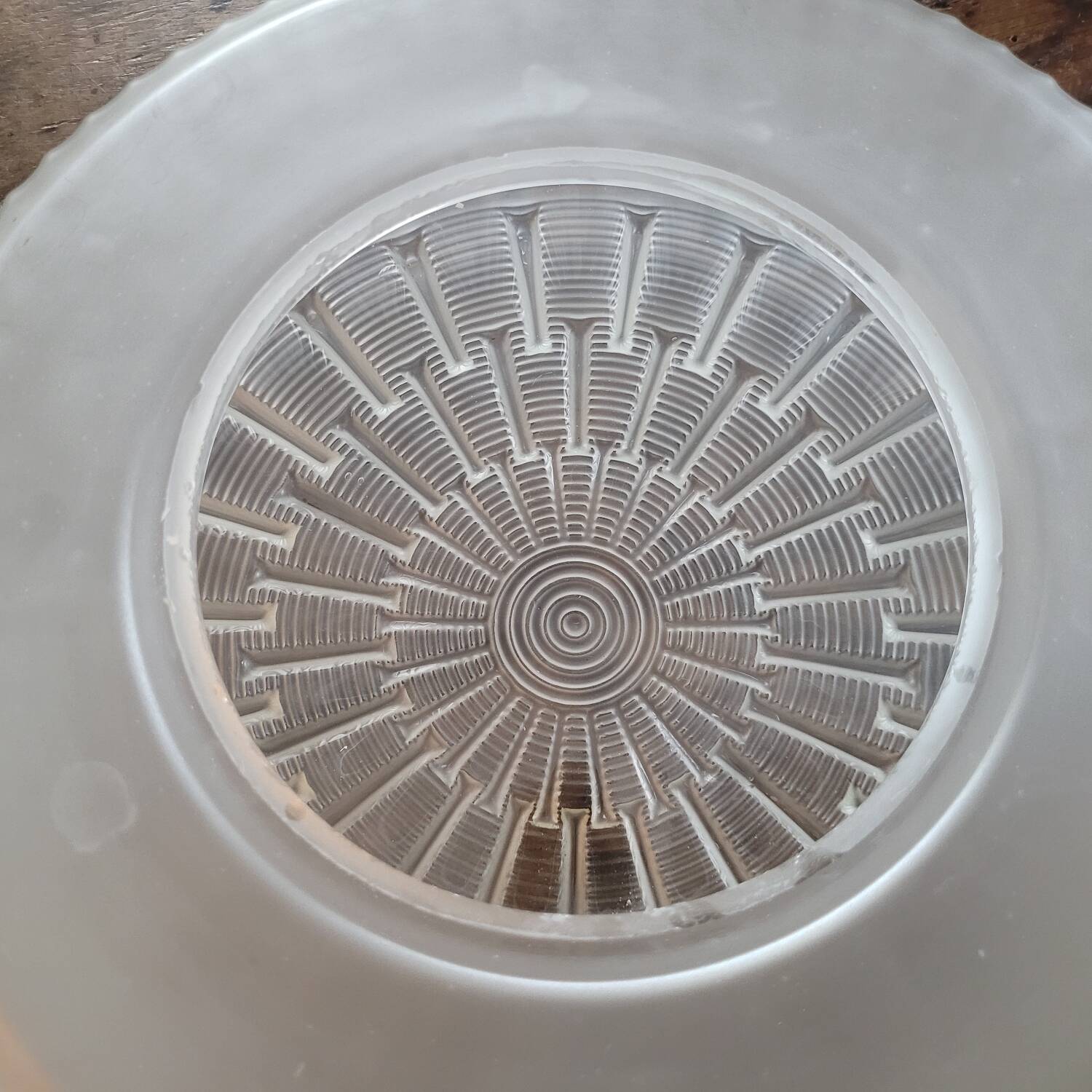 Art Deco frosted glass ceiling light 40s-50s