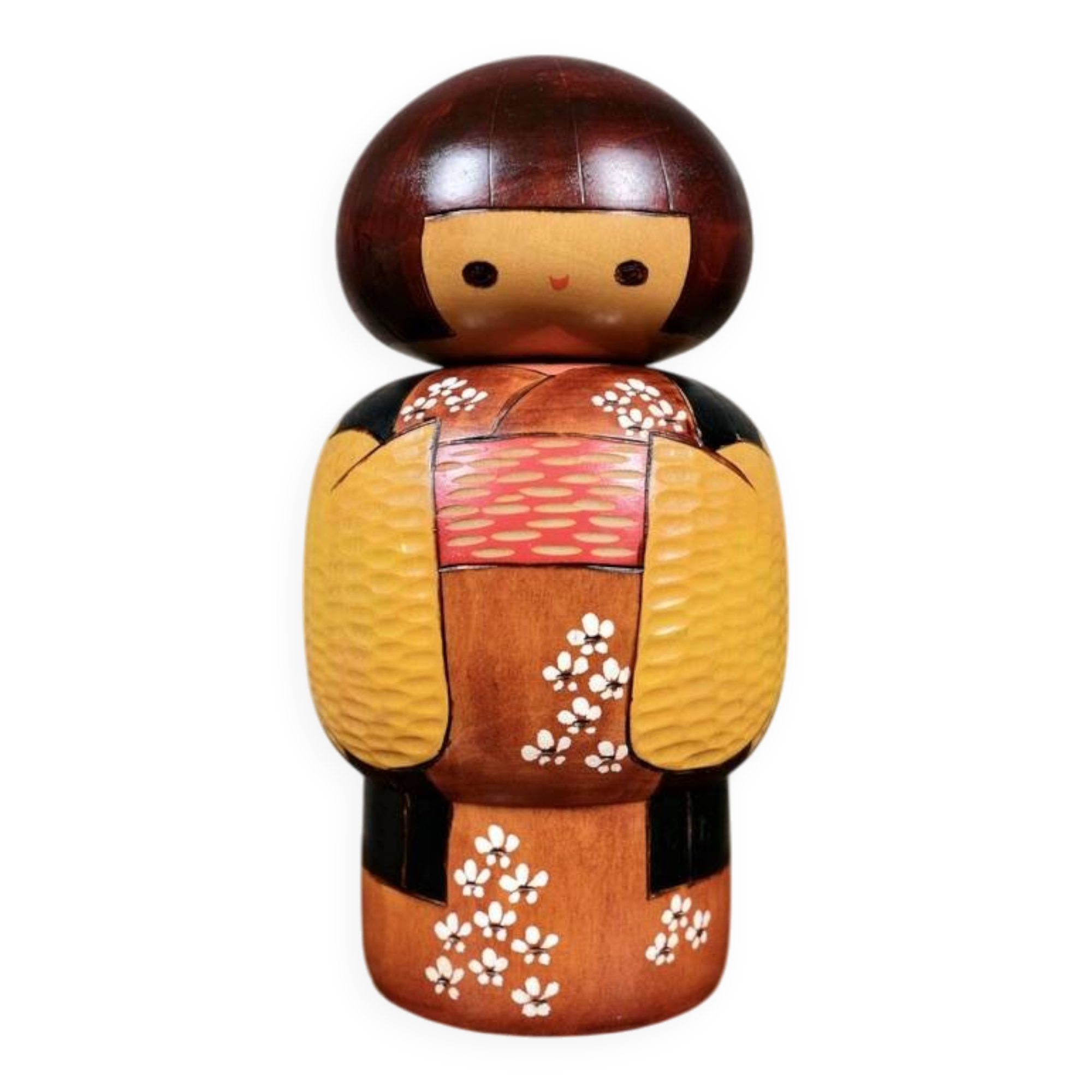 Sosaku Kokeshi colorée par Bitoku, Japon, 1970s